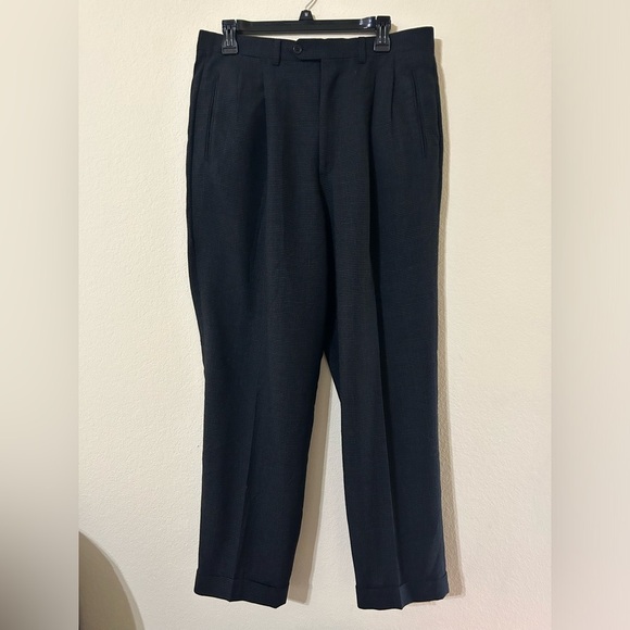 Giorgio Armani Other - MANI Giorgio Armani Classic Black Gray Men's Pants Size 40 Regular Virgin Wool